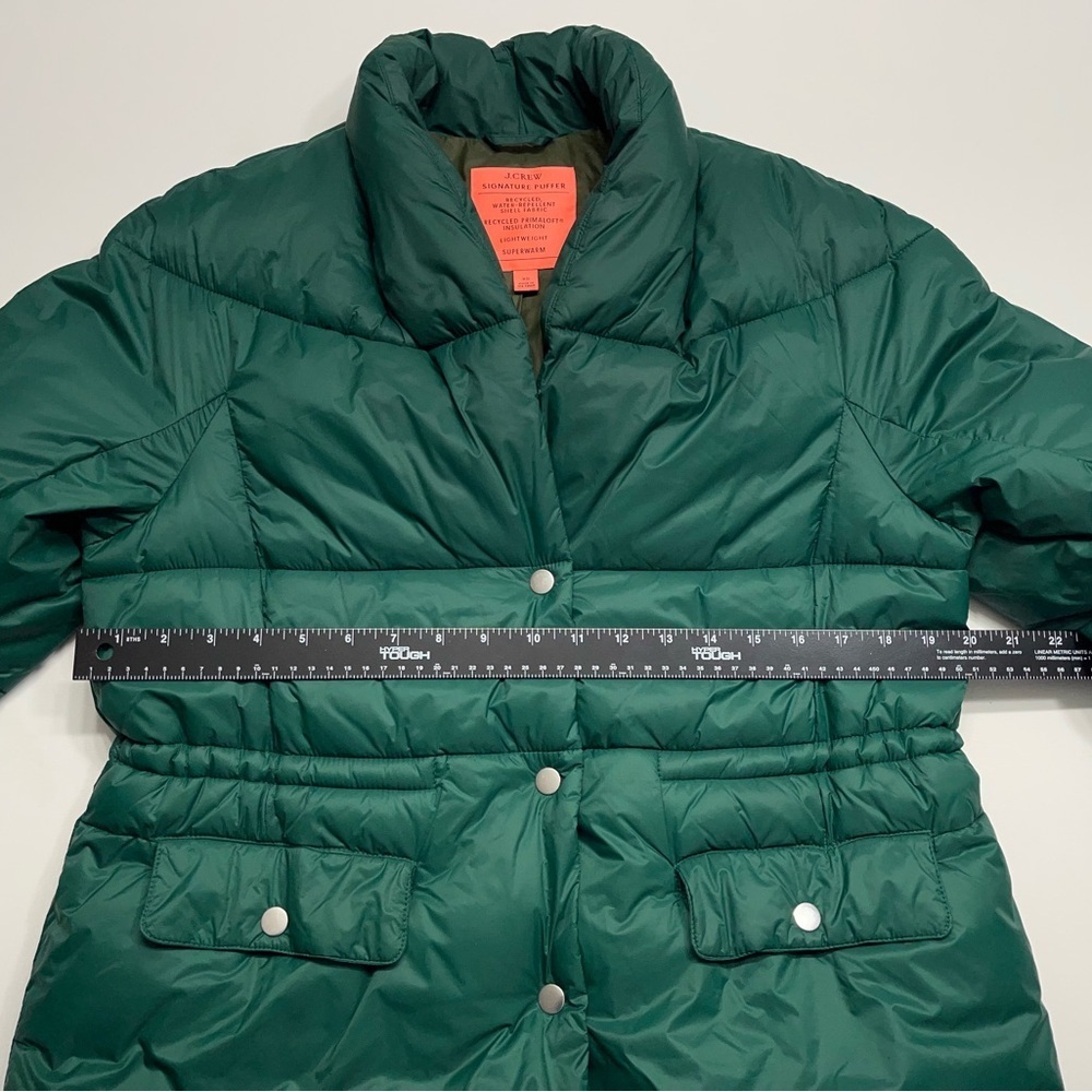 J.Crew Alps Signature Puffer Jacket Womens Size XS Green Primaloft Insulation - Picture 8 of 16